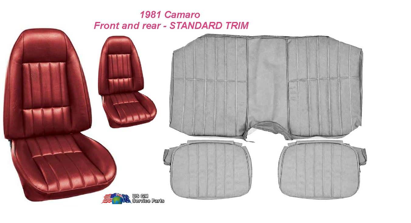 Seat Trim Kit: 80-81 Camaro Std  RS & Z28 - Front & Rear